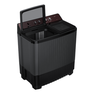 12.0 kg Semi Automatic Washing Machine with Toughened Glass Lid, WT12F4560RB Wash-Tray-Open Wine 