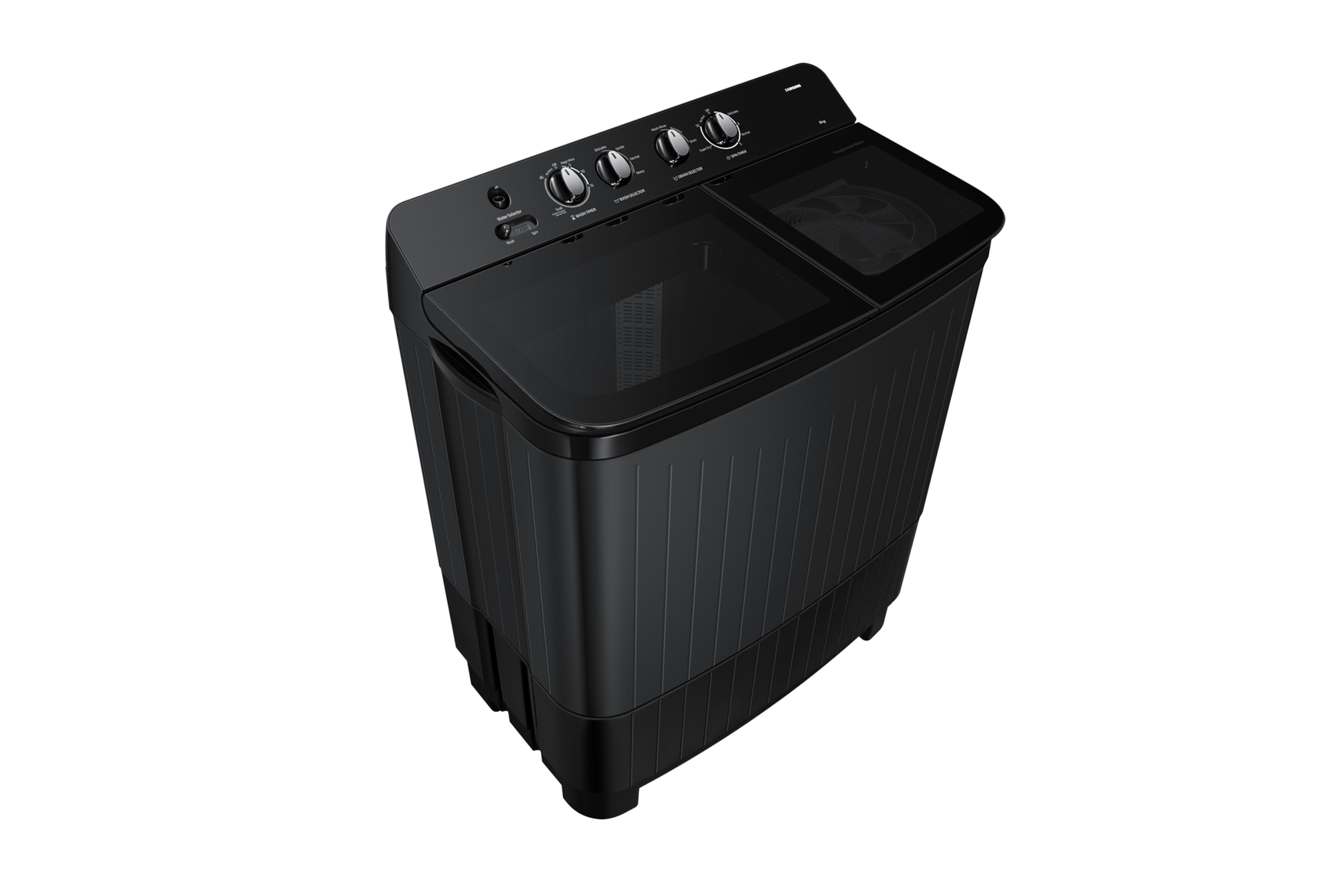 8.0 kg Semi Automatic Washing Machine with Toughened Glass Lid, WT80F4560GD L-Dynamic Black 