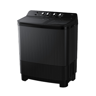 8.0 kg Semi Automatic Washing Machine with Toughened Glass Lid, WT80F4560GD R-Perspective Black 