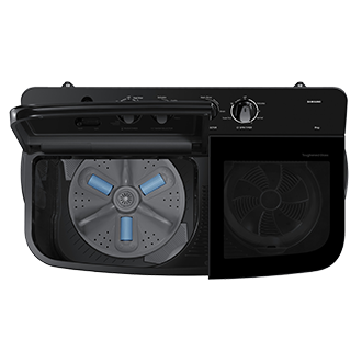8.0 kg Semi Automatic Washing Machine with Toughened Glass Lid, WT80F4560GD Top Black 