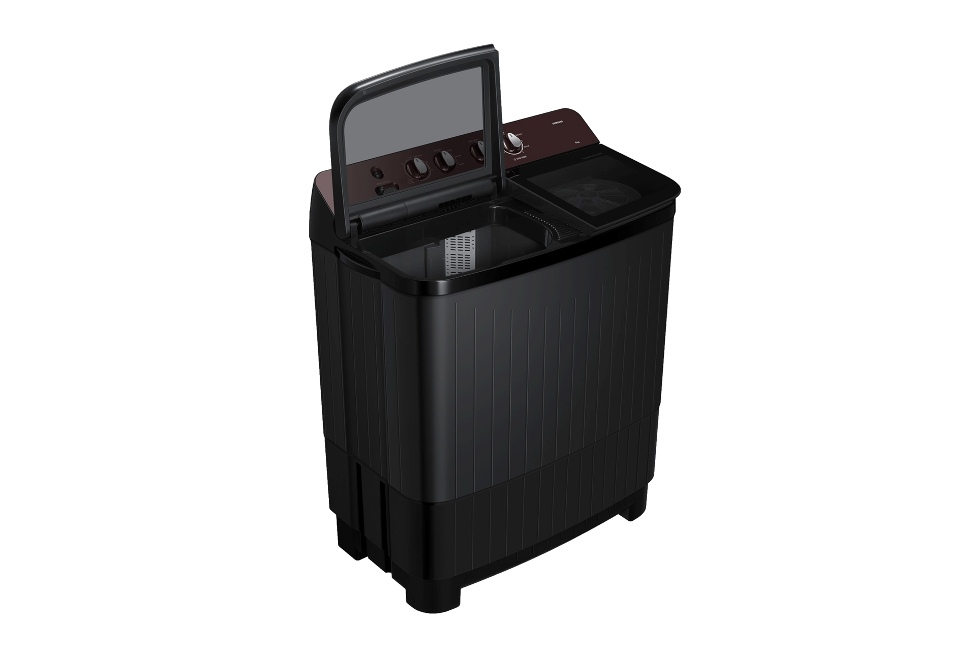 8.0 kg Semi Automatic Washing Machine with Toughened Glass Lid, WT80F4560GD Wash-Tray-Open Wine 