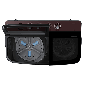 8.0 kg Semi Automatic Washing Machine with Toughened Glass Lid, WT80F4560GD Top Wine 