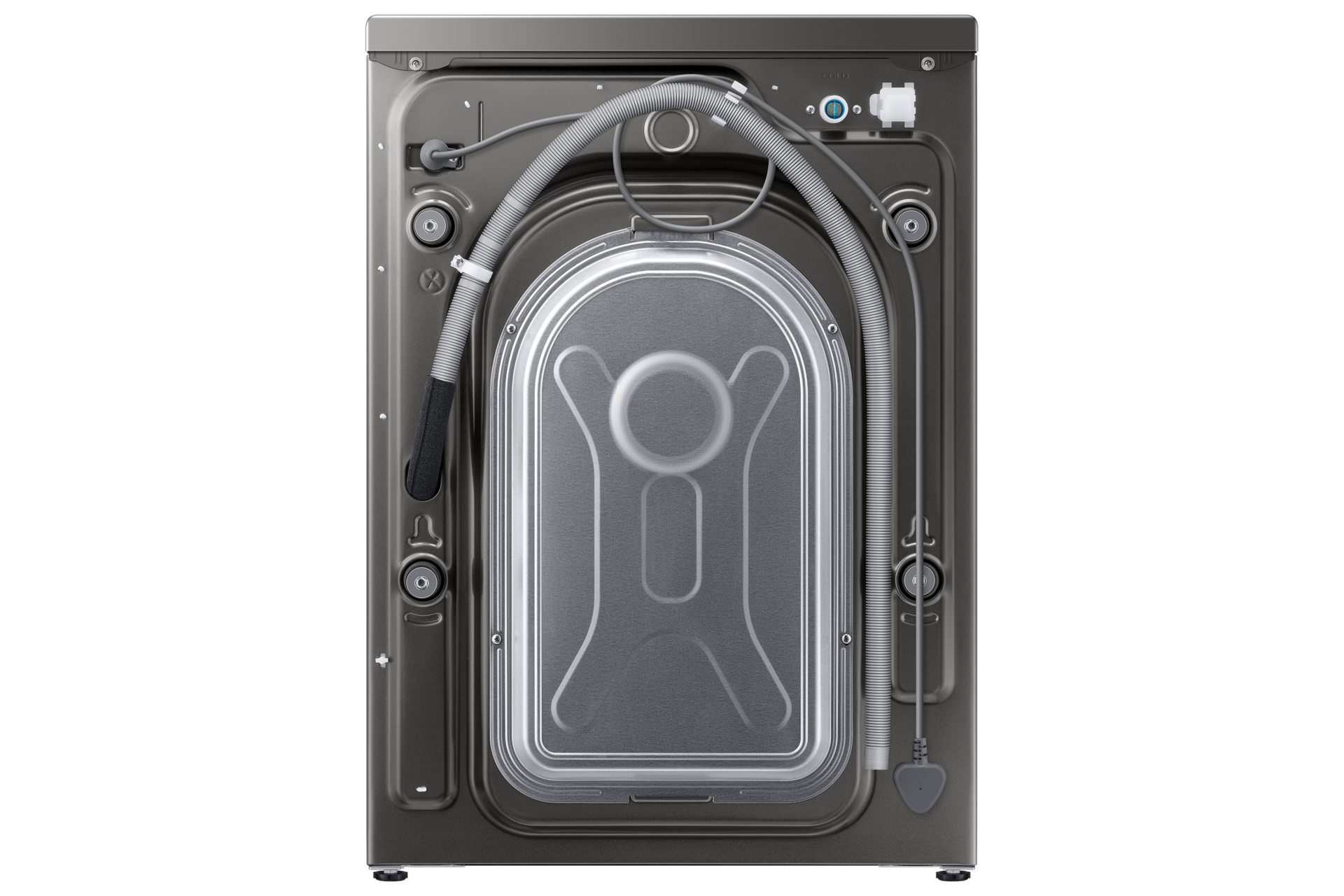 7.0 kg Front Load Washing Machine with Diamond Drum Back Refined Inox 