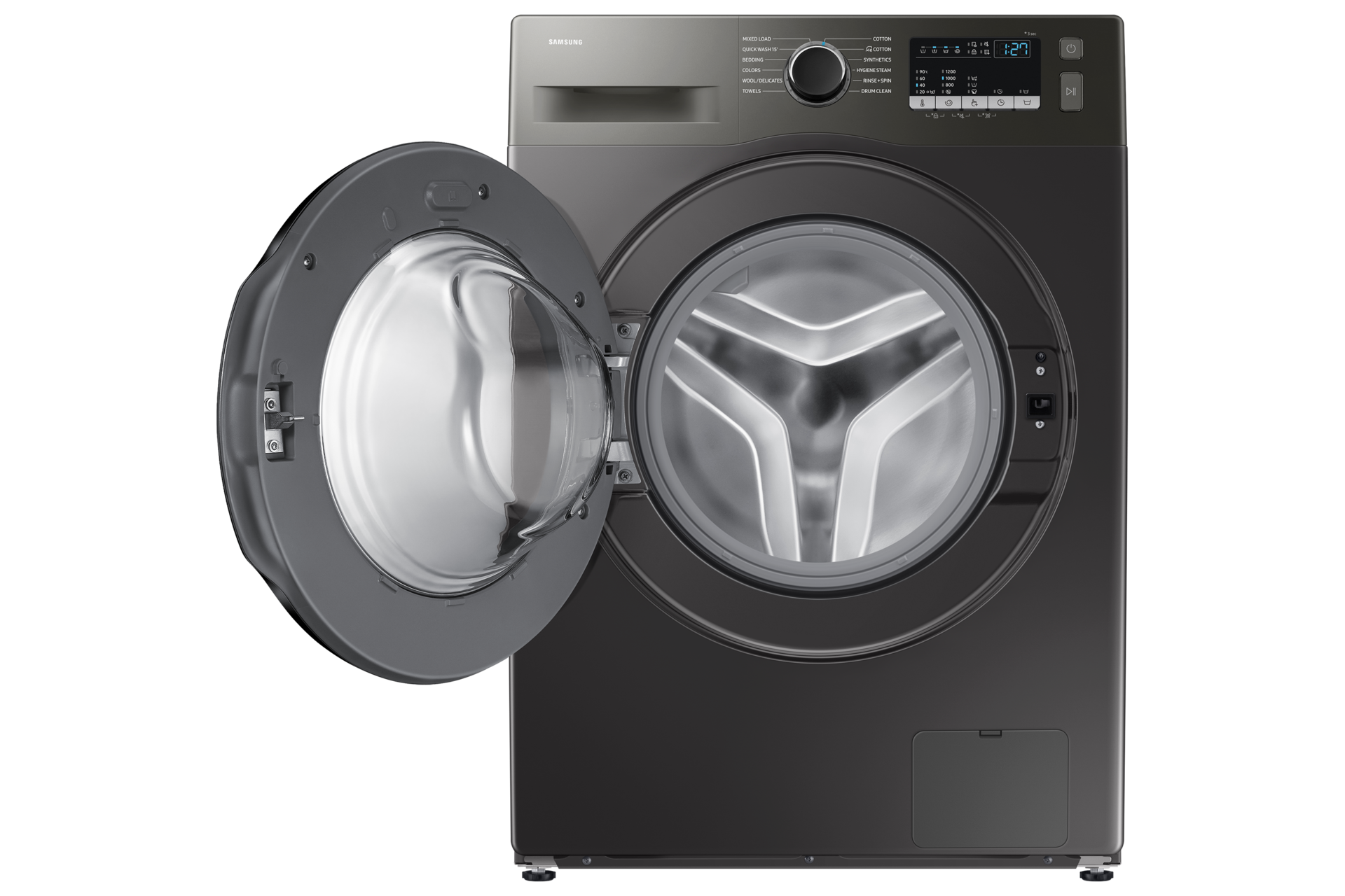 7.0 kg Front Load Washing Machine with Diamond Drum Front-Open Refined Inox 