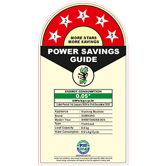 8.0 kg Ecobubble™ Front Load Washing Machine with AI Control, Hygiene Steam & SmartThings Connectivity, WW80T504DAB Black Caviar