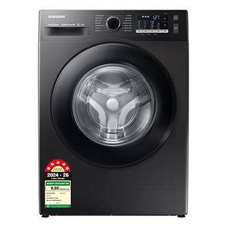8.0 kg EcoBubble™ Front loading Washing Machine with Hygiene Steam & DIT Motor, WW80TA046AB1 Black