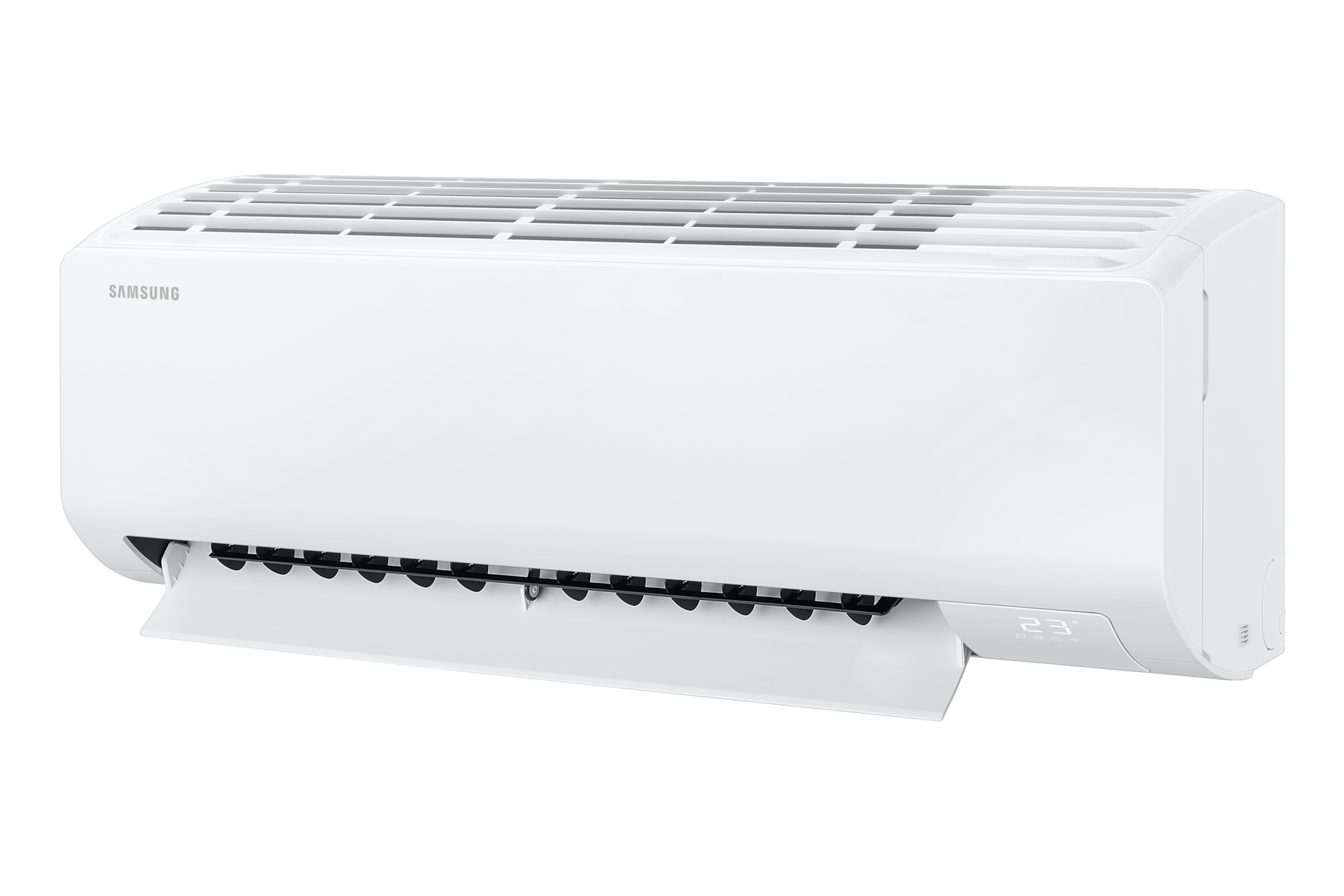 Bespoke AI WAll Mounted AC Non-WindFree With Fast Cooling Quick Remote R-Perspective-Open White 