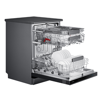 DW8500AM DW60A8050FB Freestanding Dishwasher with High Energy Efficiency Simply more convenient  (2021) Side-Perspective2 Black 
