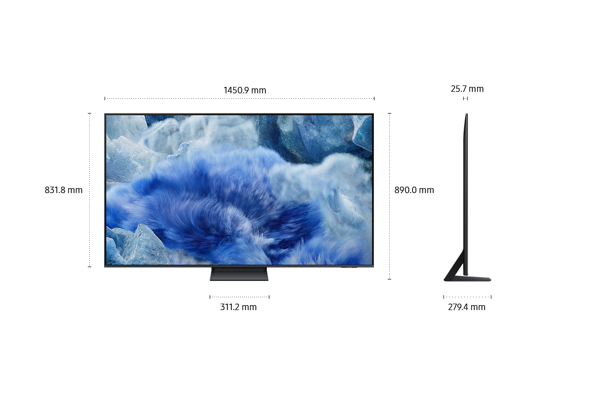 65" QLED Q8F 4K Samsung Vision AI Smart TV (2025) أسود