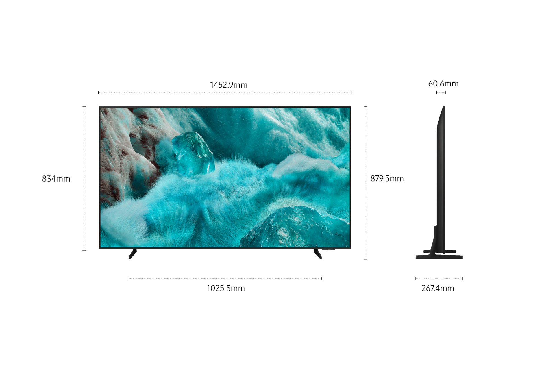 تەلەفزیۆنی زیرەکی 65 ئینچی QLED Q7F 4K Samsung Vision AI (2025) ڕەش