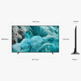تەلەفزیۆنی زیرەکی 85 ئینچی QLED Q7F 4K Samsung Vision AI (2025) ڕەش