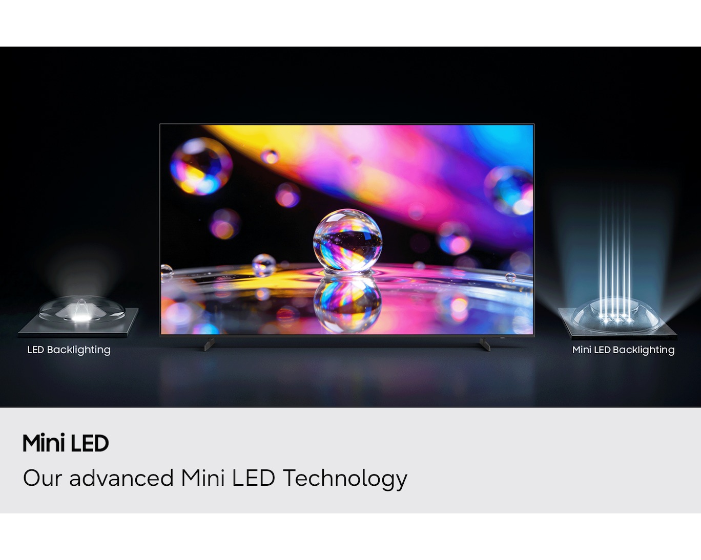 تلویزیون {size} اینچ Mini LED M70H 4K Samsung Vision AI Smart TV (2026) نمای راست-2 مشکی