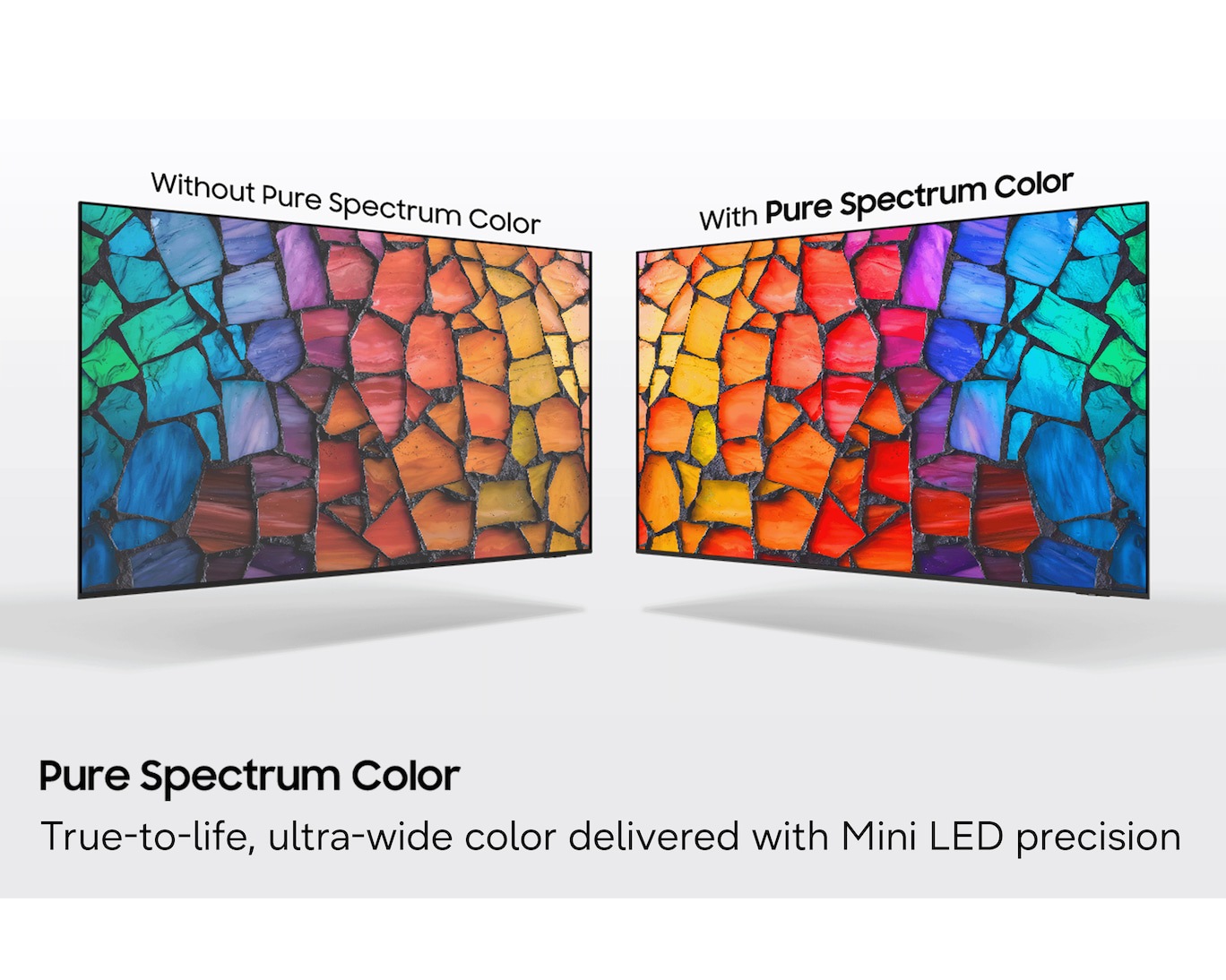 تلویزیون {size} اینچ Mini LED M70H 4K Samsung Vision AI Smart TV (2026) نمای چپ-2 مشکی