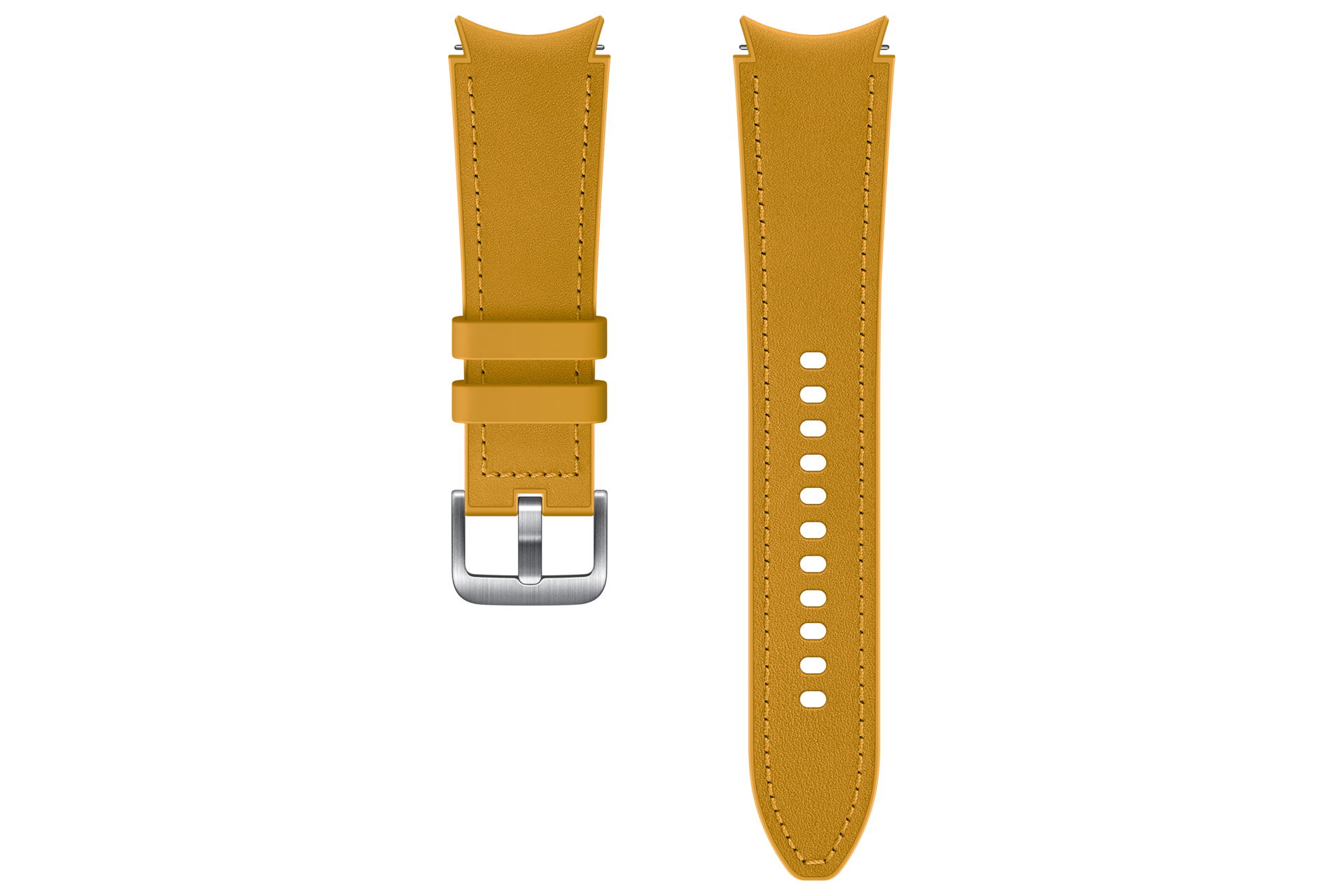 Samsung Galaxy Watch4/Watch4 Classic Cinturino Hybrid Leather M/L, Mustard