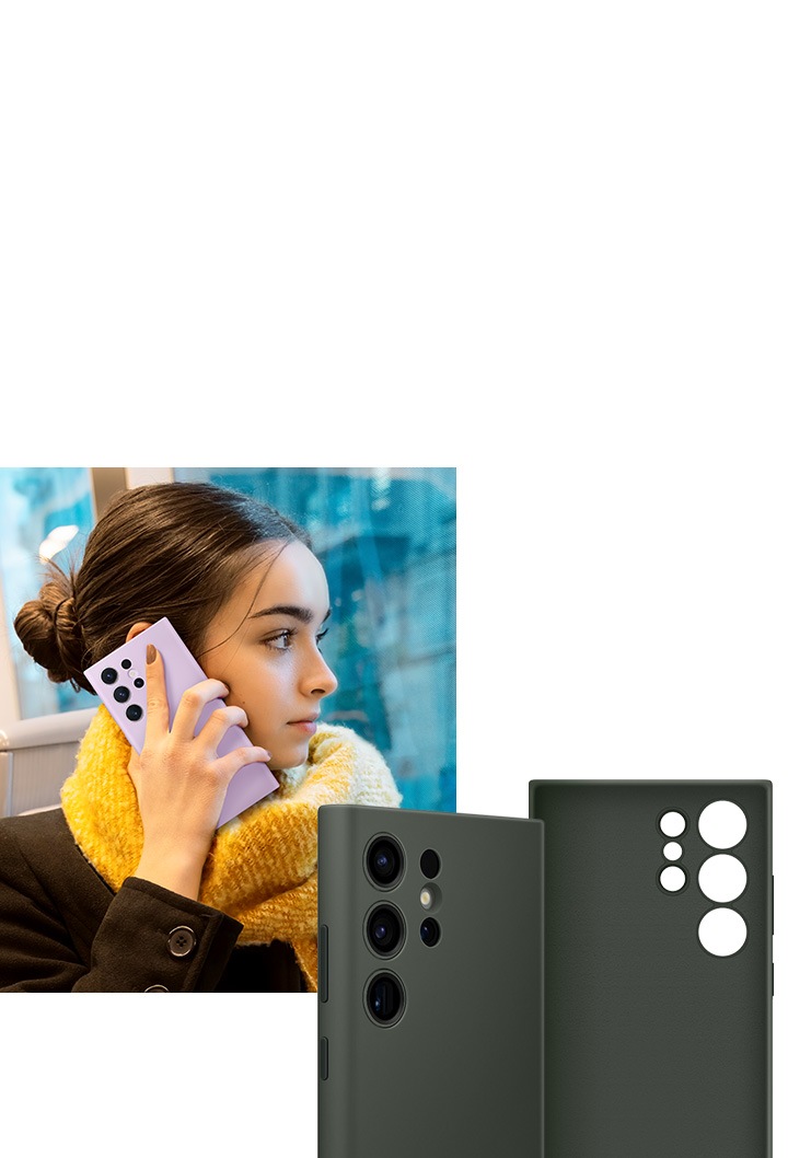 Custodia Silicone Per Galaxy S23 Ultra | Protezione Fotocamera | Verde Mezzanotte - Foto 4