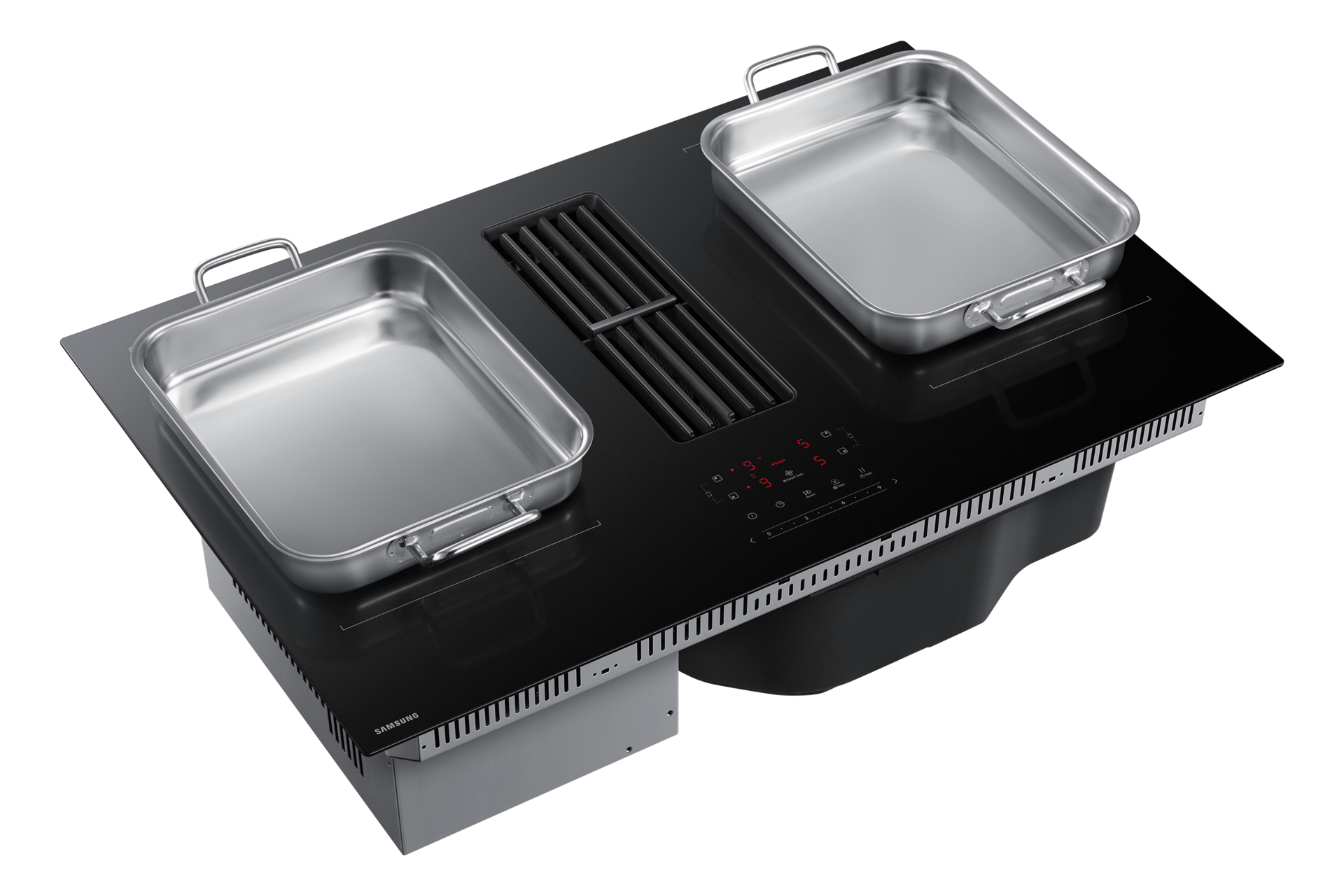 Cooktop Extractor Induction Hob and Anti Scratched Glass . Furniture-Combination2 Black 