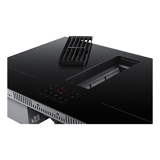 Cooktop Extractor Induction Hob and Anti Scratched Glass . Dynamic-Furniture-Combination Black 