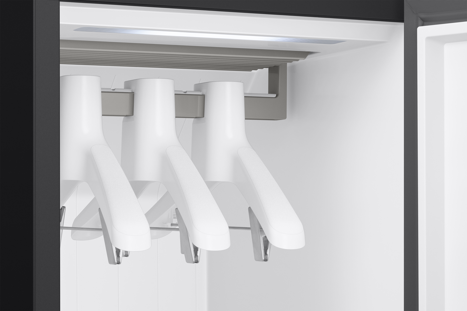 Bespoke AI Dryer with Dual AirWash and Dual JetSteam DF18CB8700CRE1 Detail-Hanger Silver 