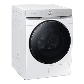 Laundry Dryer with Hybrid Heat Pump and AI Control DV16DG8600BWU3 L-Perspective White 