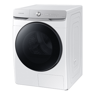 Laundry Dryer with Hybrid Heat Pump and AI Control DV16DG8600BWU3 R-Perspective White 