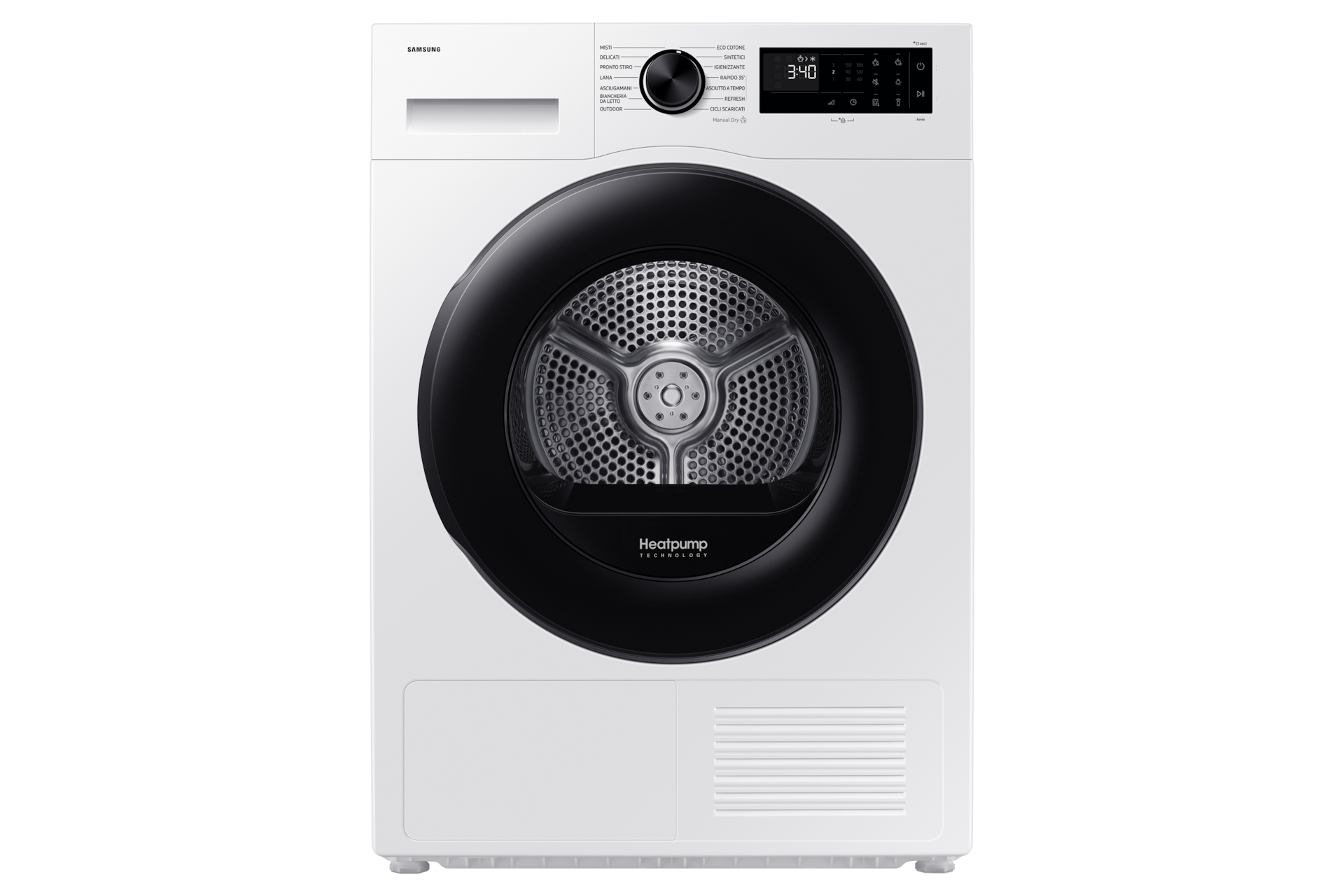 DV5000D Dryer SpaceMax™ and Hygiene Care 11kg Front White 