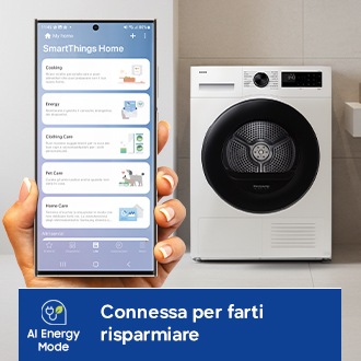 Asciugatrice Samsung Crystal EcoDry 8 Kg DV80DG52B0AEET Bianco
