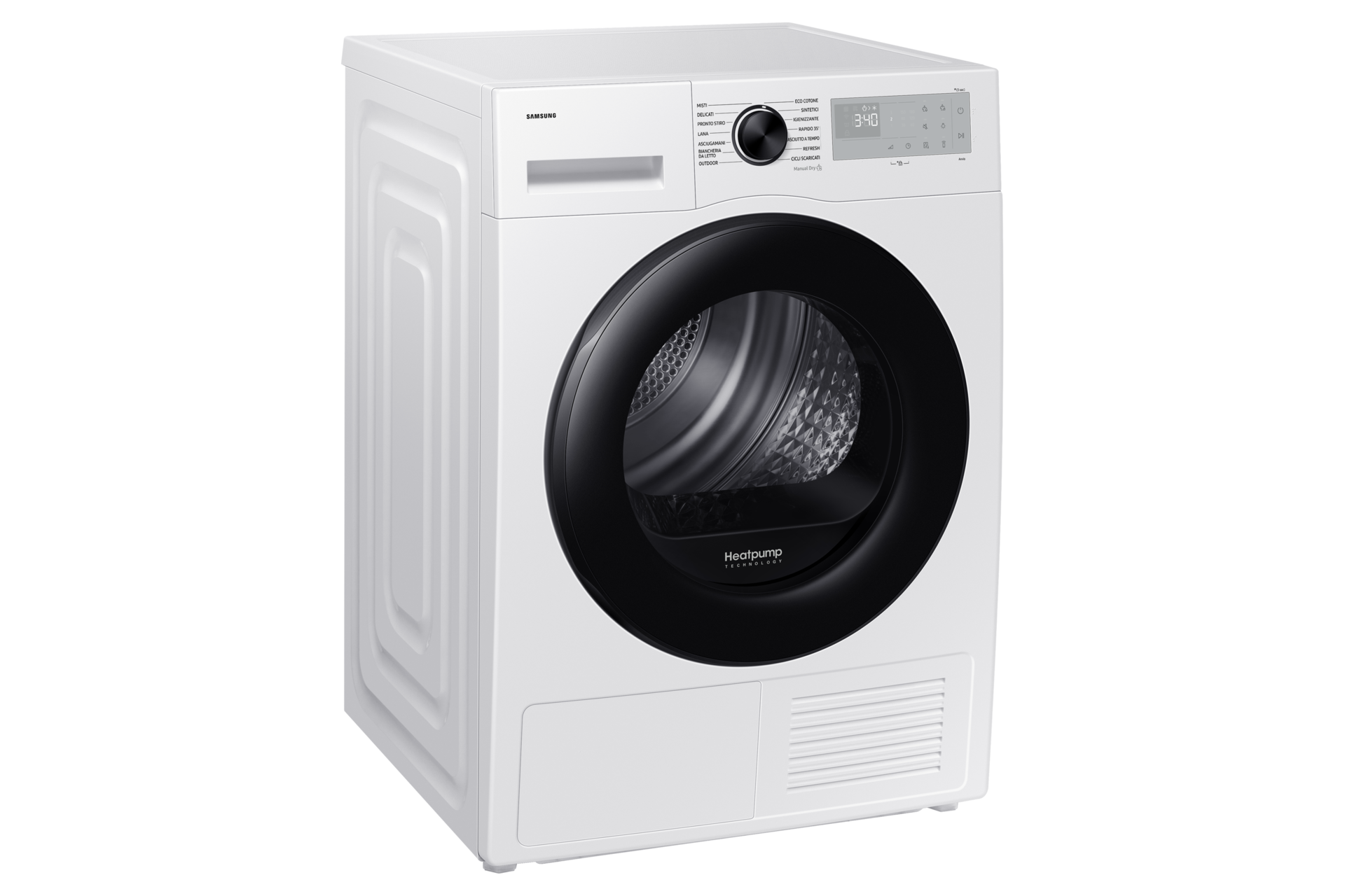 DV5000D Dryer SpaceMax™ and Hygiene Care 11kg L-Perspective White 