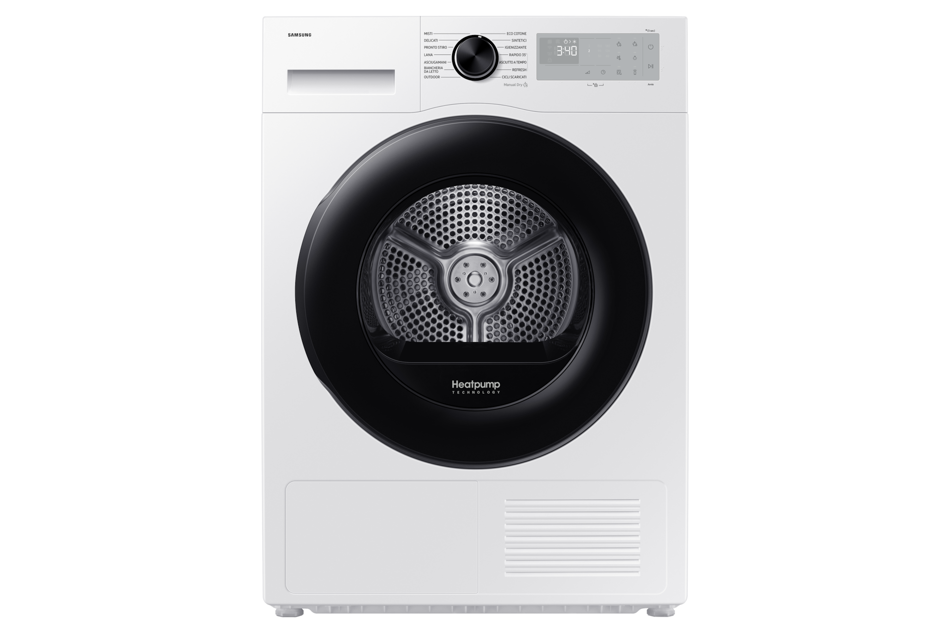 DV5000D Dryer SpaceMax™ and Hygiene Care 11kg Front White 