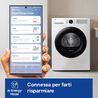 Asciugatrice Samsung Crystal EcoDry 8 Kg DV80DG52B0AHET Bianco