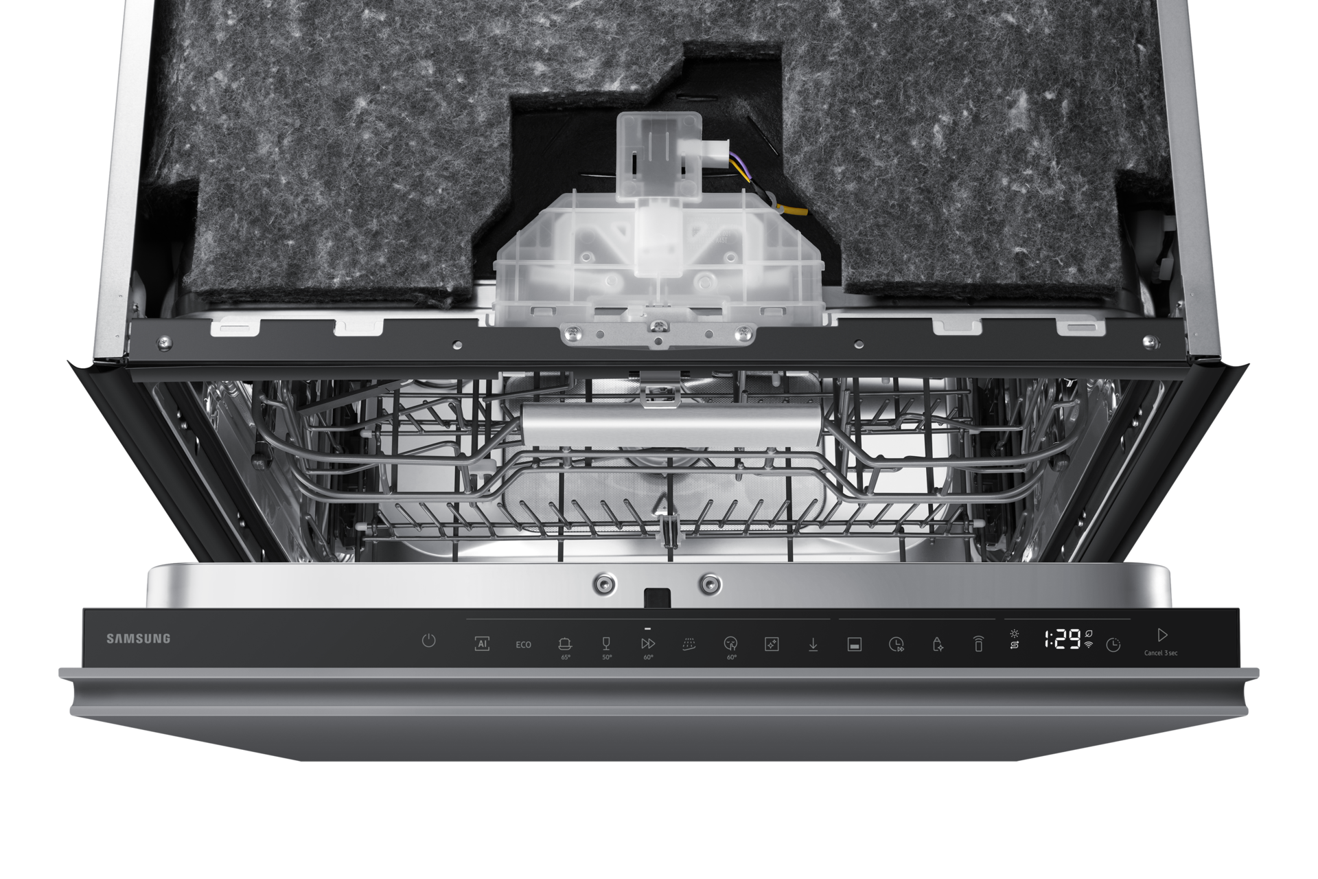 DW90H/24 Full Built-in Dishwasher Energy Efficiency and AI Wash ⠀ Control-Panel Gray 