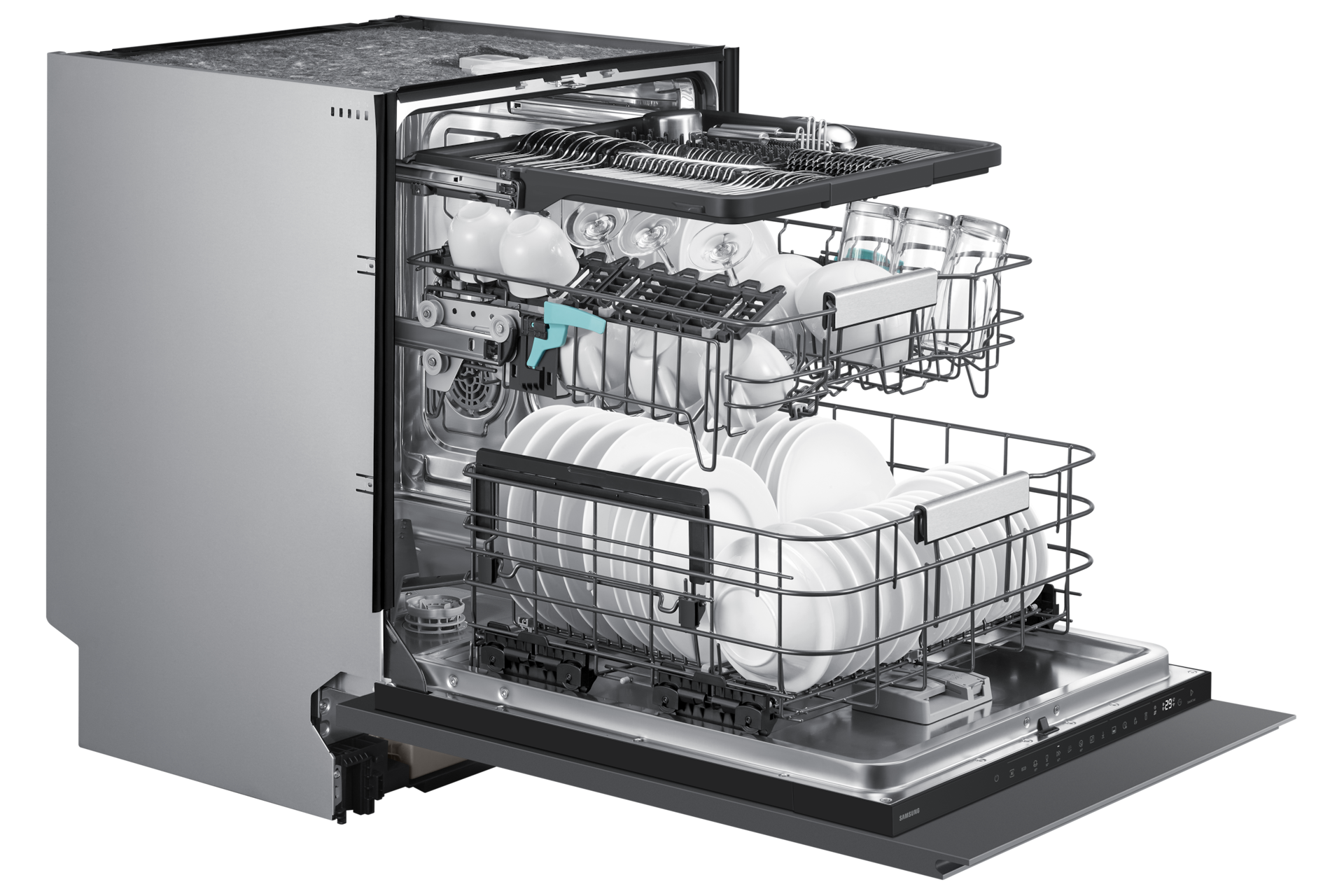 DW90H/24 Full Built-in Dishwasher Energy Efficiency and AI Wash ⠀ Dynamic1 Gray 