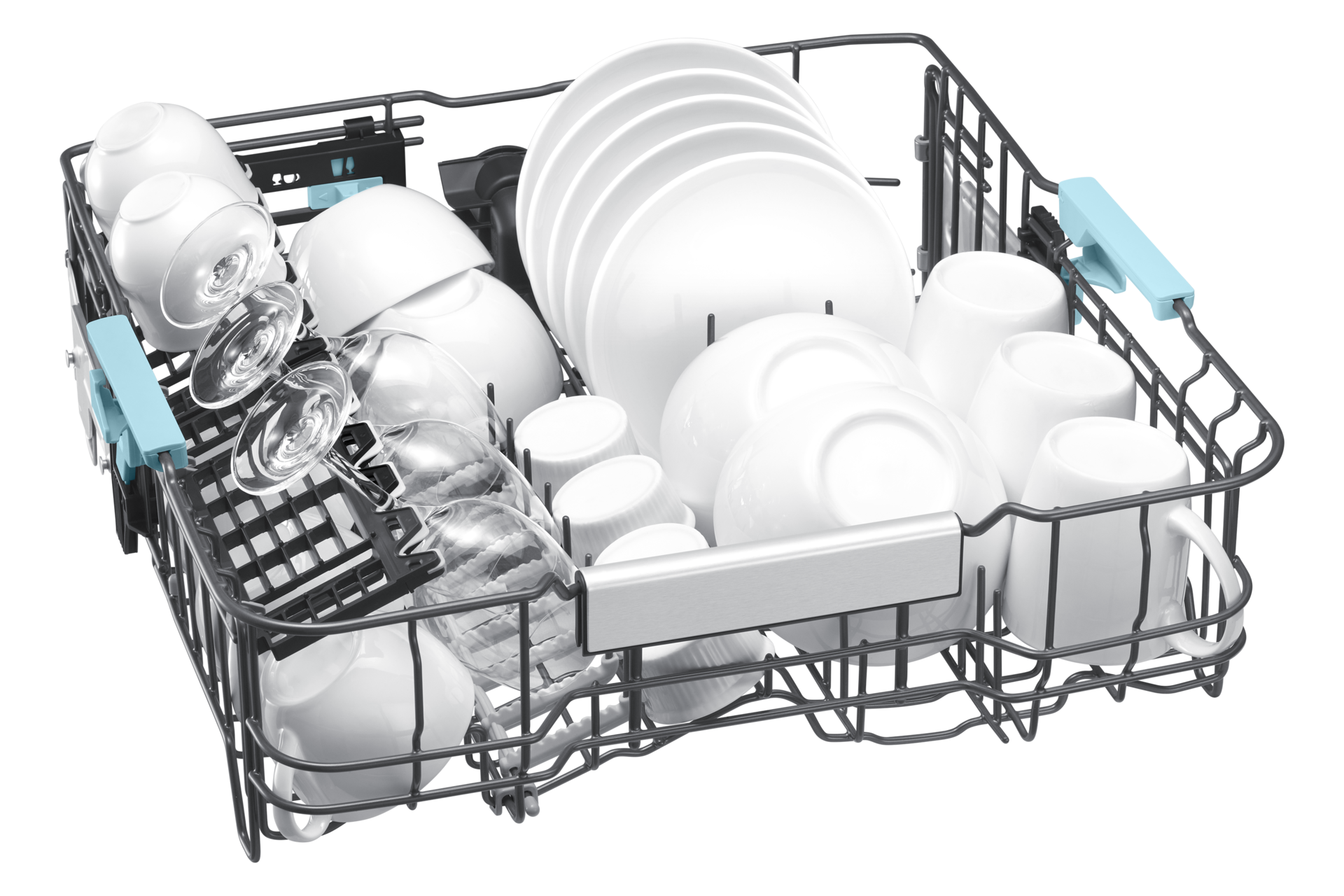 DW90H/24 Full Built-in Dishwasher Energy Efficiency and AI Wash ⠀ Detail5 White 