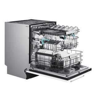 DW90H/24 Full Built-in Dishwasher Energy Efficiency and AI Wash ⠀ Dynamic1 White 