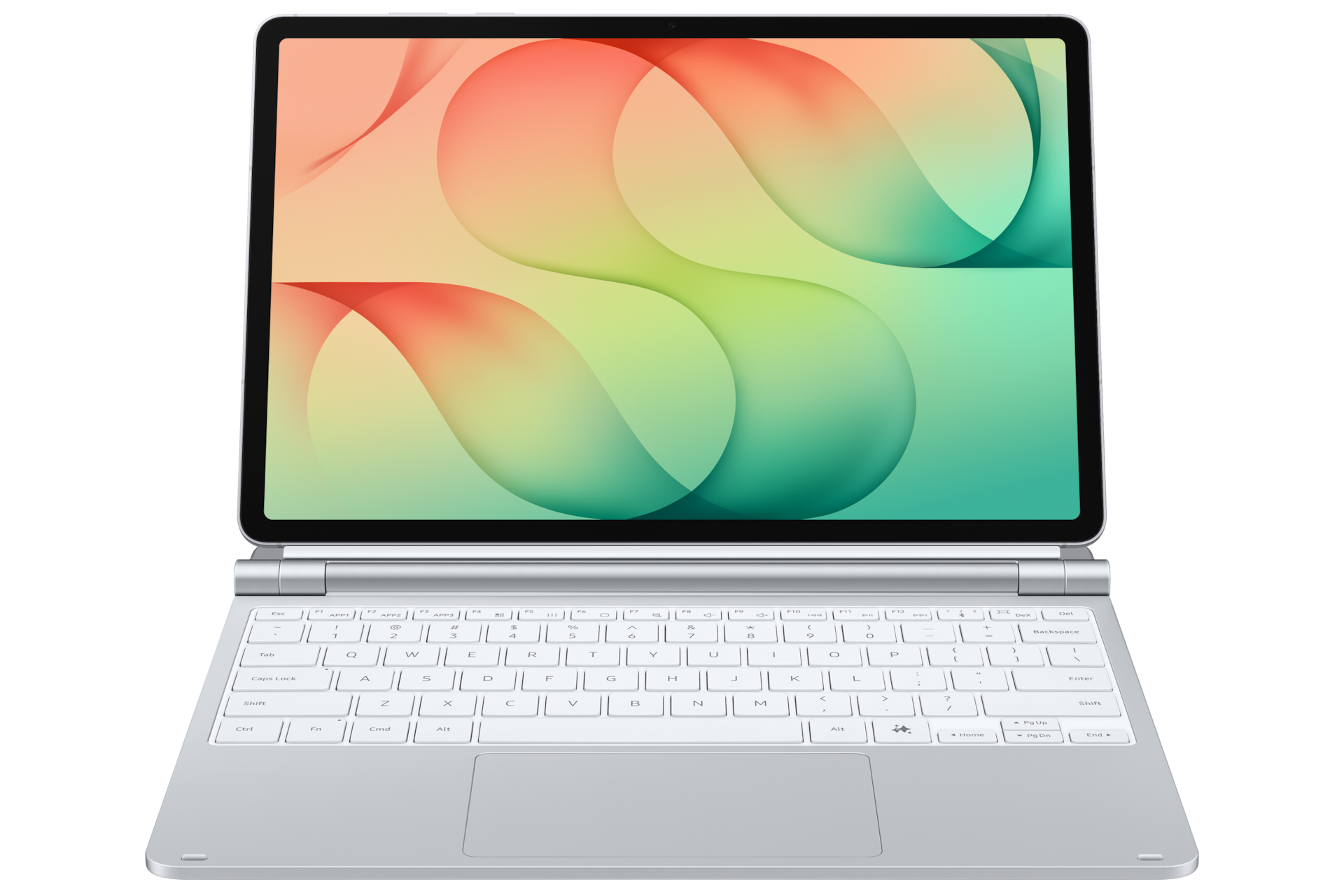 Pro Keyboard for Galaxy Tab S12+ Standing1 Silver 