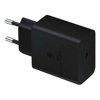 caricabatterie rete usb-c completo di cavo usb-c / usb-c 45 watt nero  ricarica smartphone