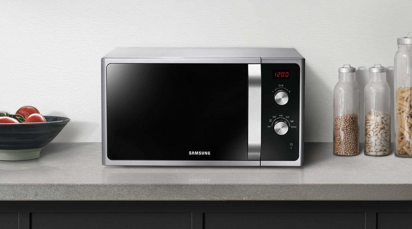 FORNO MICROONDE DUAL DIAL SAMSUNG MS23F300EEK 23 L 6 LIVELLI DI POTENZA  DISPLAY LED LIBERA INSTALLAZIONE REFURBISHED NERO