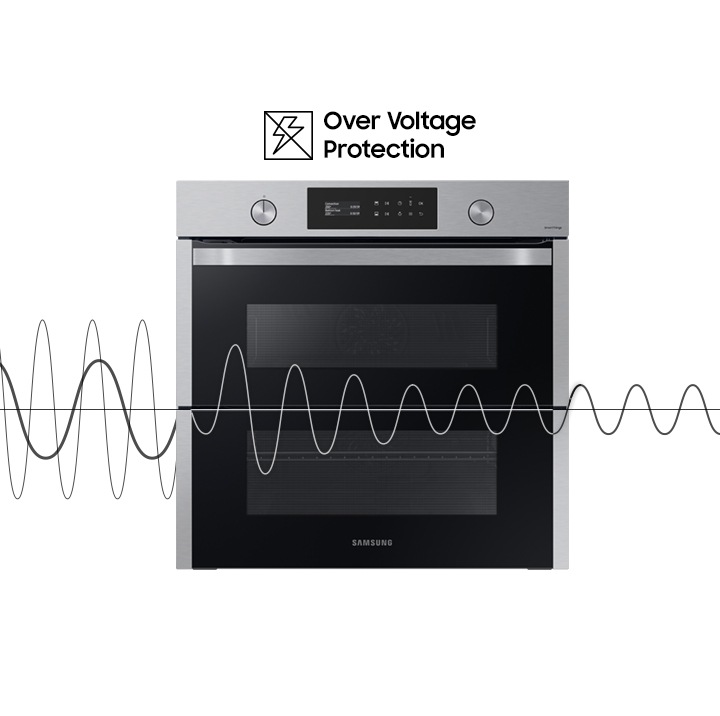 Illustrates how the oven's Over Voltage Protection stabilizes fluctuations in the electricity supply.