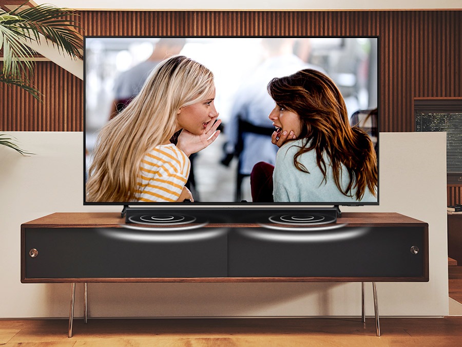  Il suono degli altoparlanti laterali della soundbar viene enfatizzato quando il pulsante di attivazione/disattivazione è attivo.