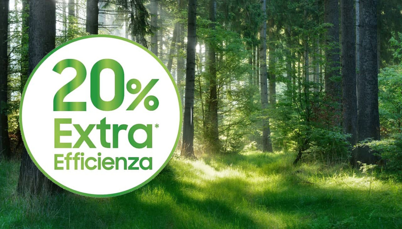 Fino al 20% più efficiente rispetto a una classe A