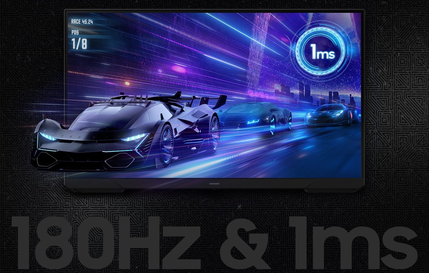 Frequenza di aggiornamento di 180Hz e un tempo di risposta di 1ms (MPRT)