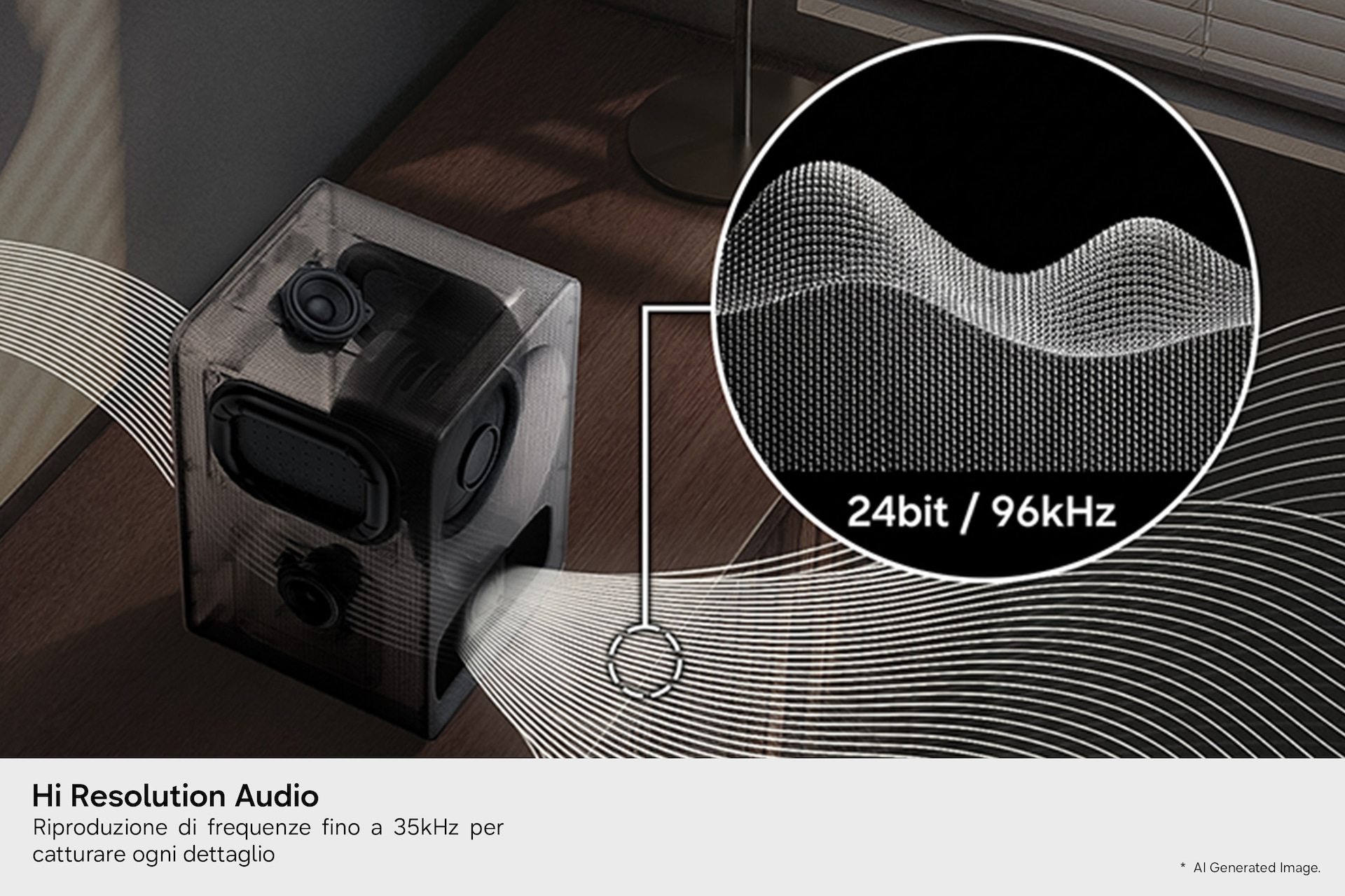 Hi Resolution Audio Riproduzione di frequenze fino a 35kHz per catturare ogni dettaglio 