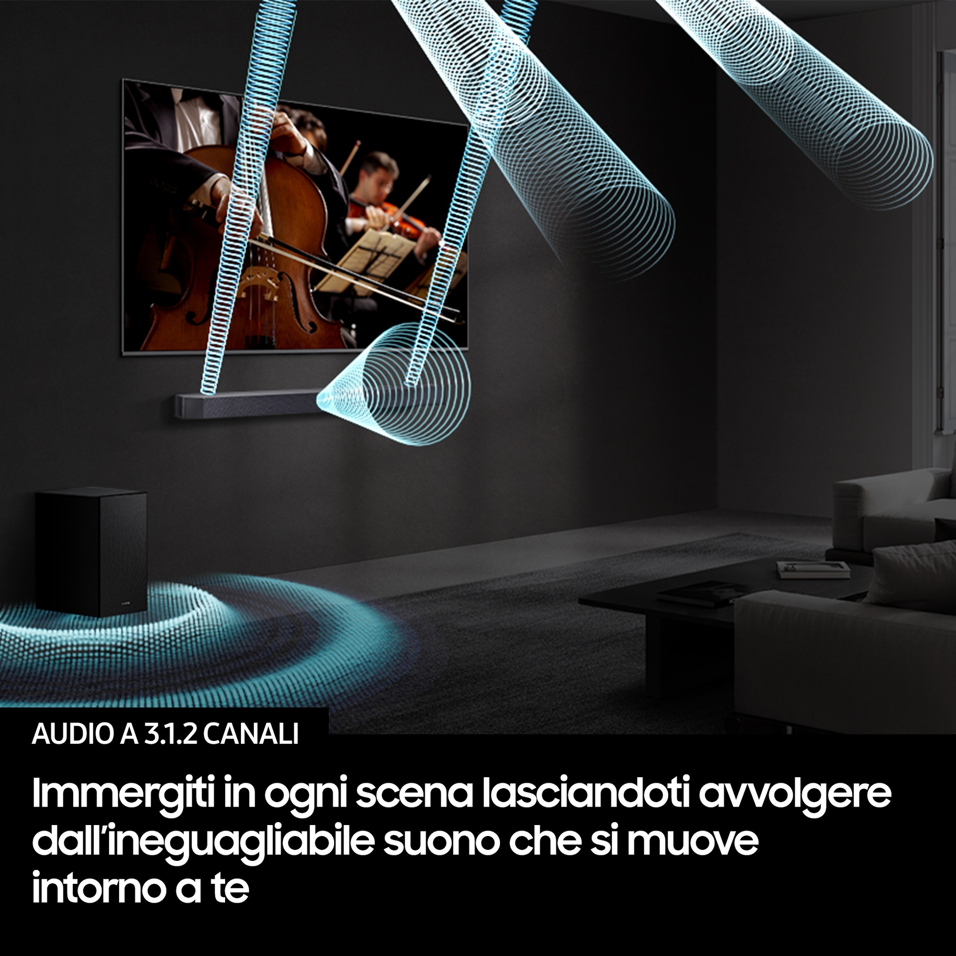 Q-series Soundbar HW-Q600F 3.1.2 Ch (2025) Black