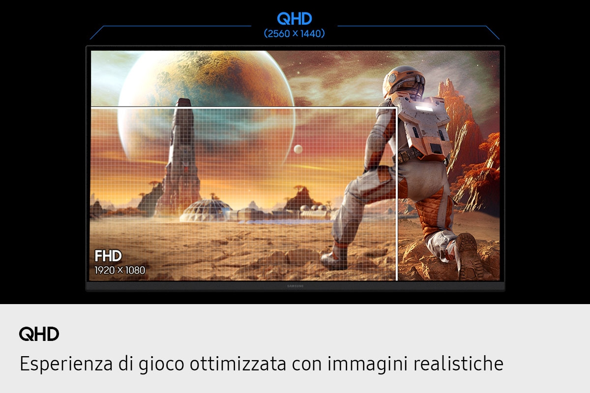Monitor Gaming Odyssey G5 – G50F da 27” QHD Flat Black