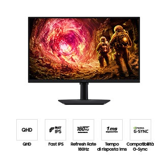 Monitor Gaming Odyssey G5 – G50F da 27” QHD Flat Black