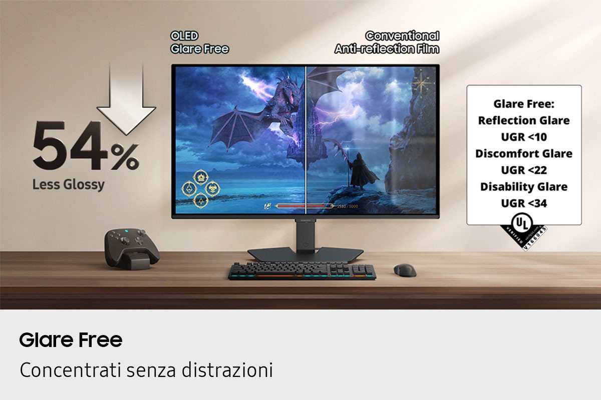 Monitor Gaming Odyssey OLED G5 - G50SF da 27'' QHD Flat Black