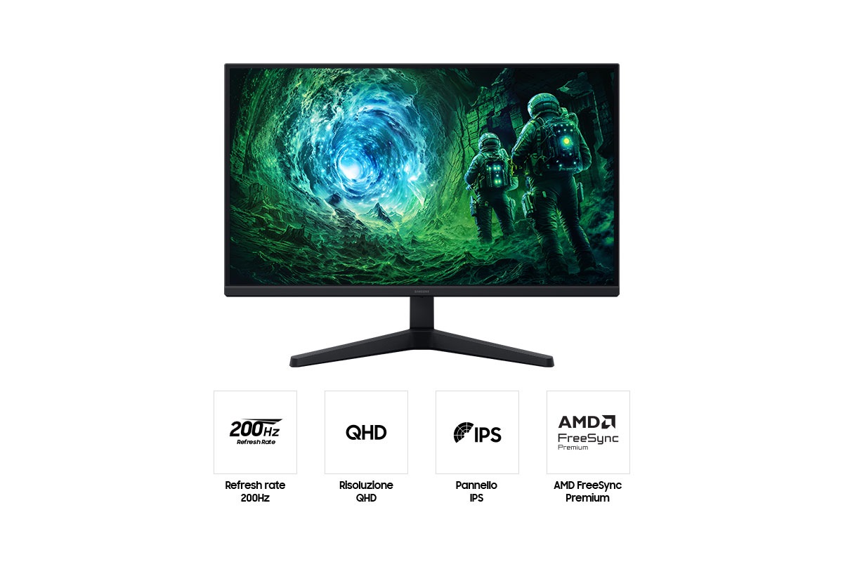 Monitor Gaming Odyssey G5 - G53F da 27'' QHD Flat Black