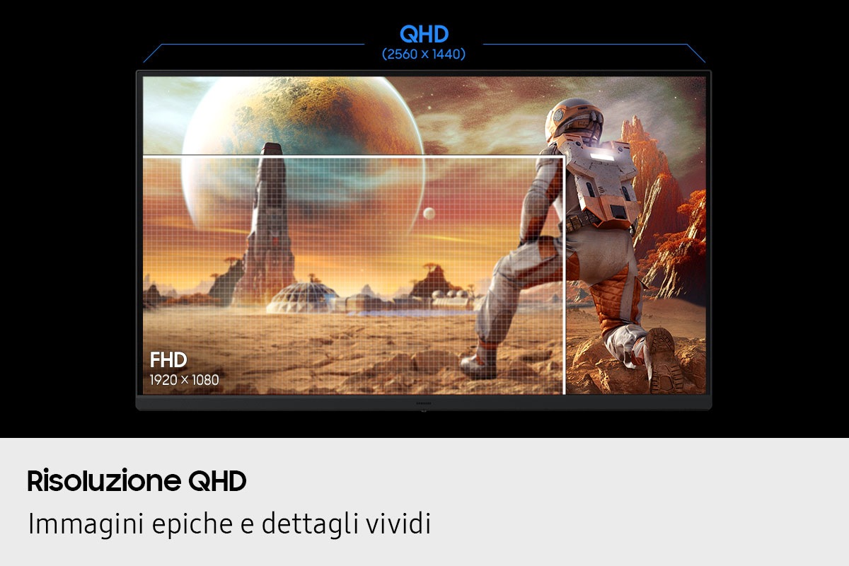 Monitor Gaming Odyssey G5 - G53F da 27'' QHD Flat Black