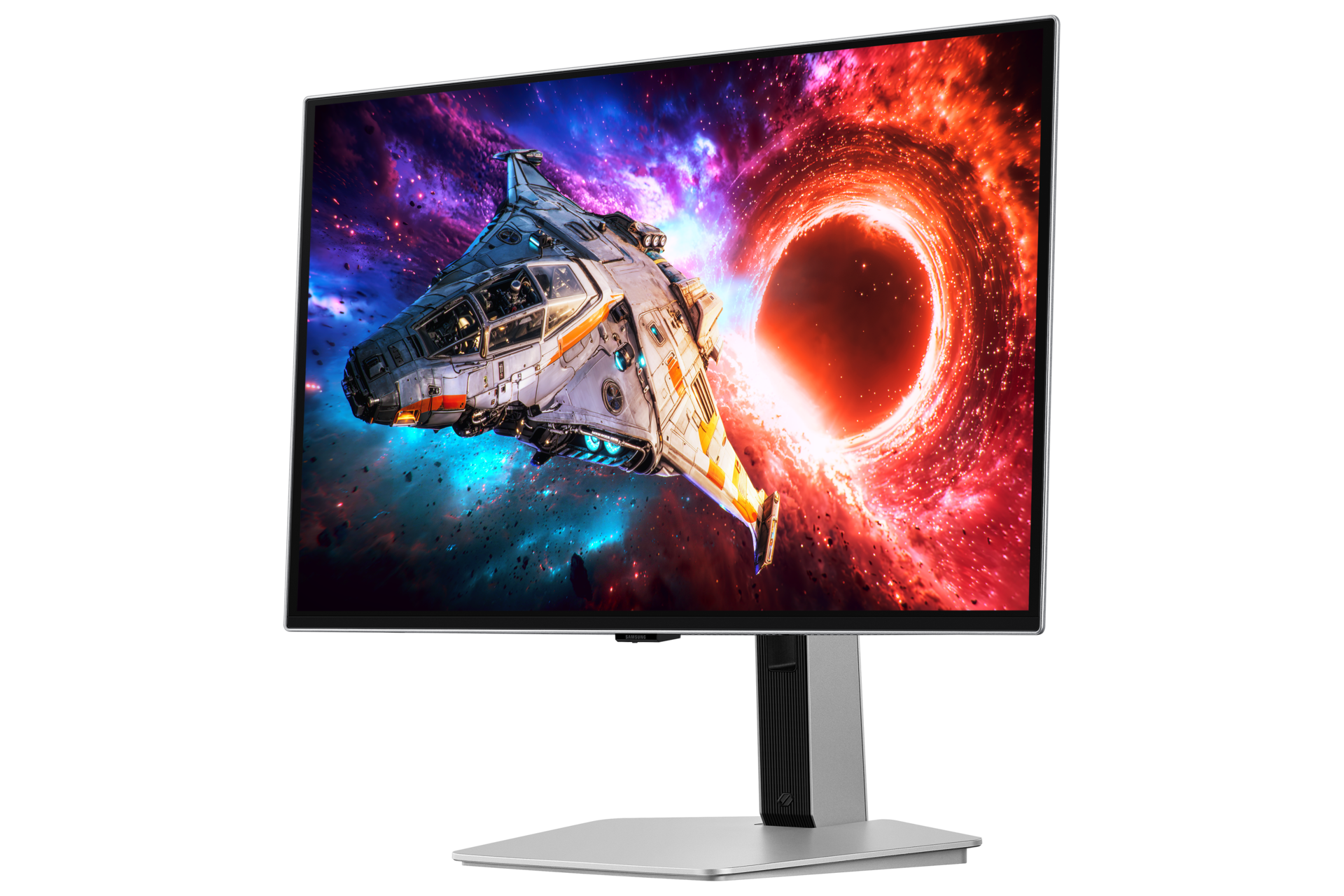 27/32 Inch Odyssey OLED G8 G80SH 4K 240Hz Gaming Monitor R-perspective Silver 
