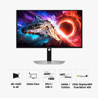 Monitor Gaming Odyssey OLED G8 - G80SH da 27" UHD Flat ​​ ​​ ​​ ​​ ​​ Silver