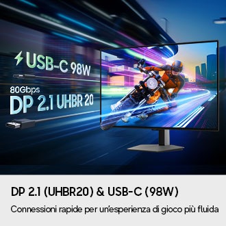 Monitor Gaming Odyssey OLED G8 - G80SH da 27" UHD Flat ​​ ​​ ​​ ​​ ​​ Silver